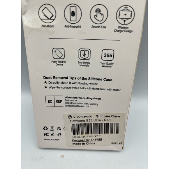 Yatwin Silicone Case Samsung S22 Red - Picture 3 of 4